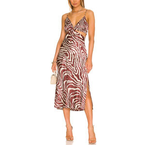 Jonathan Simkhai 'Eliza' Purple Viscose Cutout Slip Dress Size XS